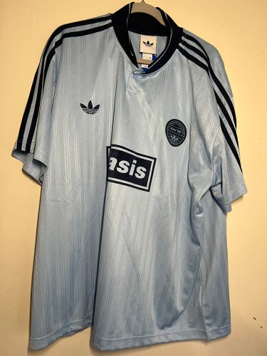 NWT Adidas Originals X Oasis Jersey Blue Tour Jacquard Men's XL Clear Sky KT3436