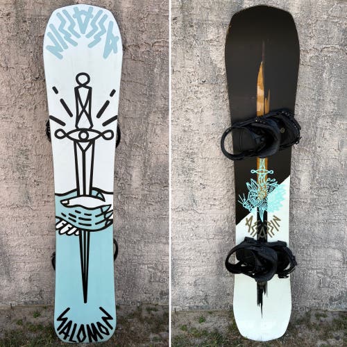 156cm Salomon Assassin Snowboard With Now Bindings (like new condition)