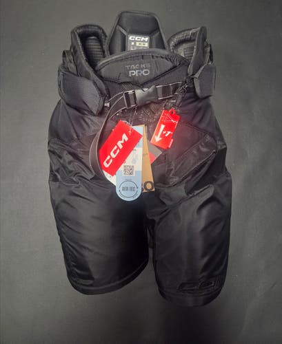New Senior Medium CCM Tacks Pro Hockey Pants All Black