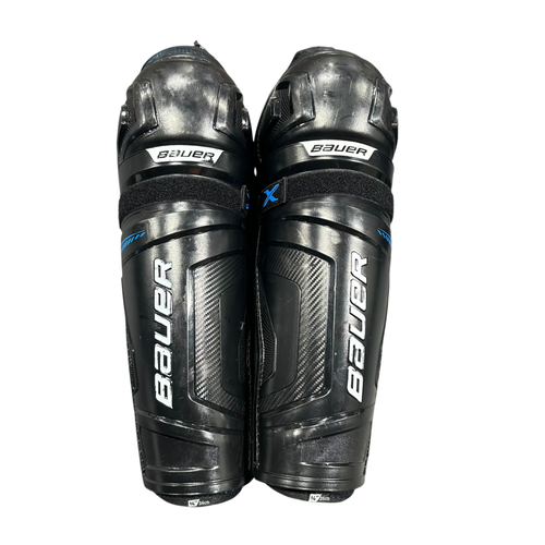 Used Bauer X SHINGUARDS Intermediate Shin Guards Black 14" 11375-S000380713