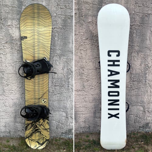 161cm Chamonix Snowboard package With Bindings and roller bag (Used)