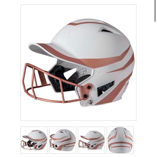 New HX RISE LEGEND LARGE ROSE GOLD BATTING HELMET W/FACEMASK 11834-CHPHXFPM2RGS