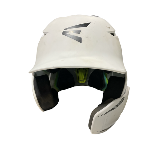 Used Easton WHITE W/ JAW GUARD Batting Helmet No Mask White One Size 11834-S000052890