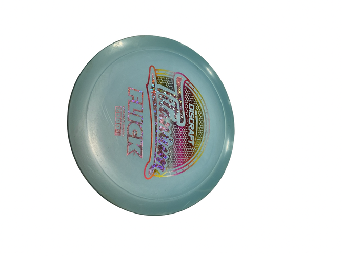 Used Discraft TITANIUM FLICK Disc Golf Driver Carolina Blue 11834-S000054600