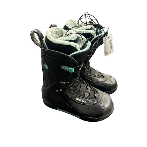Used Ride SAGE Womens Snowboard Boots Black Senior 7 11375-S000380602
