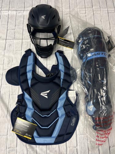 Easton Gametime Elite X Intermediate 12-15 Catcher Gear Set 3pc Blue NEW #C19