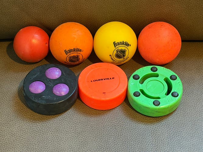 (Used) Street Hockey / Roller Hockey Used Puck / Ball Lot