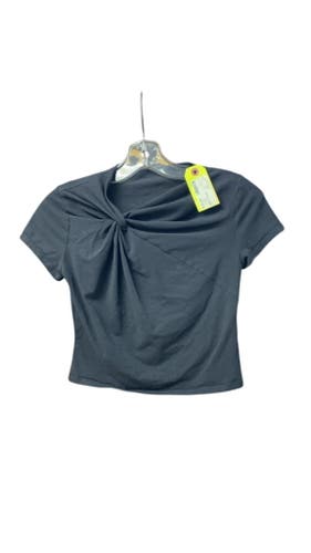 Lululemon Women's Black Twist Front Short Sleeve Top - Size 2
