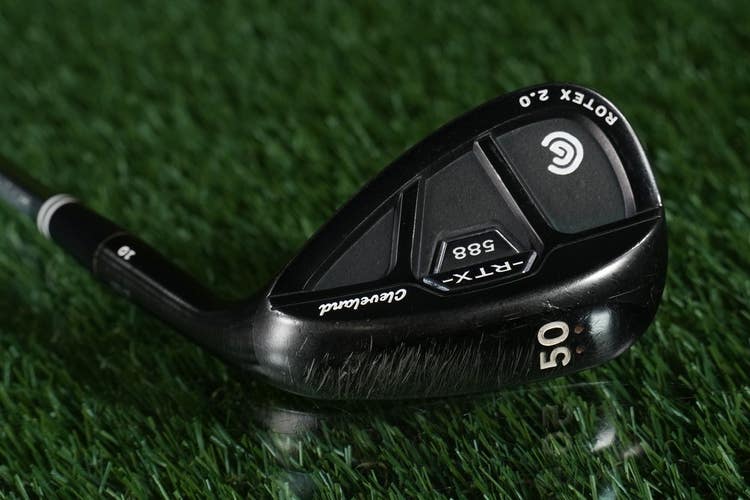 Cleveland RTX 588 Rotex 2.0 50 Gap Wedge Black Dynamic Gold Wedge Flex RH