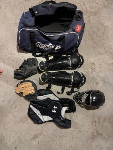 Black Under Armour Pro series Catcher's Set (Used)