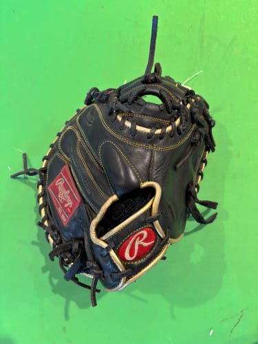 Black Rawlings Gold Glove Elite RH Catcher's Baseball Glove 32.5"