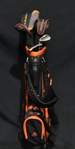 COBRA KING JUNIOR GOLF CLUBS SET LH DRIVER(40") PUTTER(29.5") BAG 5 COMP 31IN