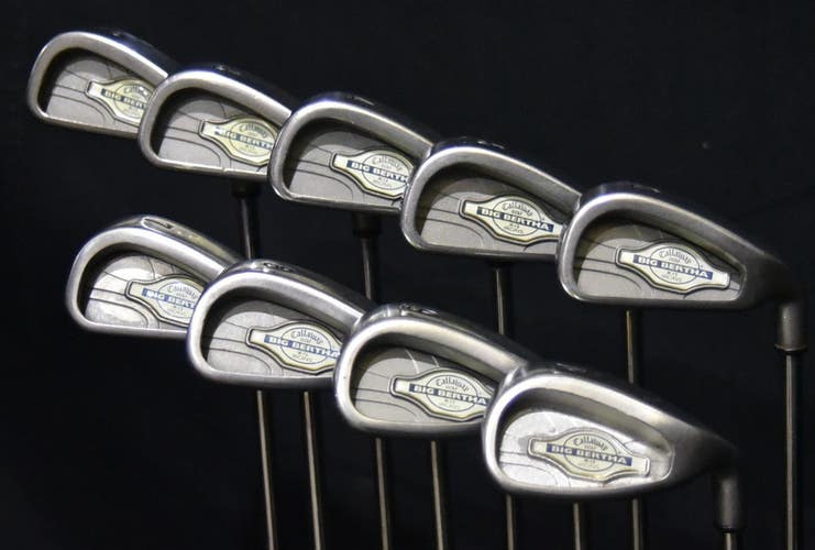 CALLAWAY BIG BERTHA X-12 SET: 2-9,PW IRONS SHAFT 38.5 IN (5I), REGULAR FLEX, RH
