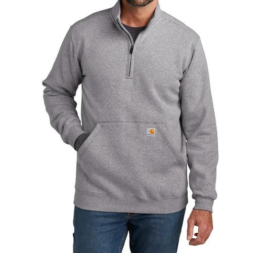 NWT CARHARTT PULL OVER SWEATSHIRT 1/4 ZIPPER MEN SIZE M 75Y ANNIVERSERY