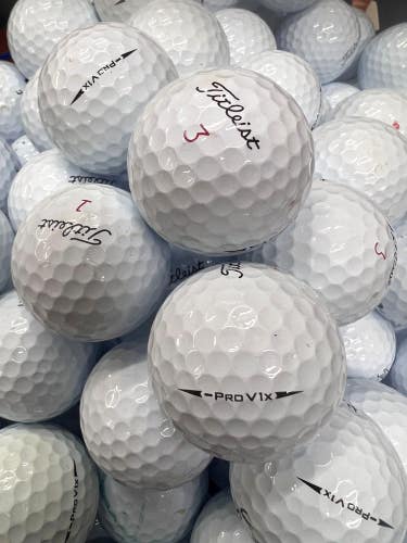 24 Titleist Pro V1x Left Dash Near Mint AAAA Used Golf Balls