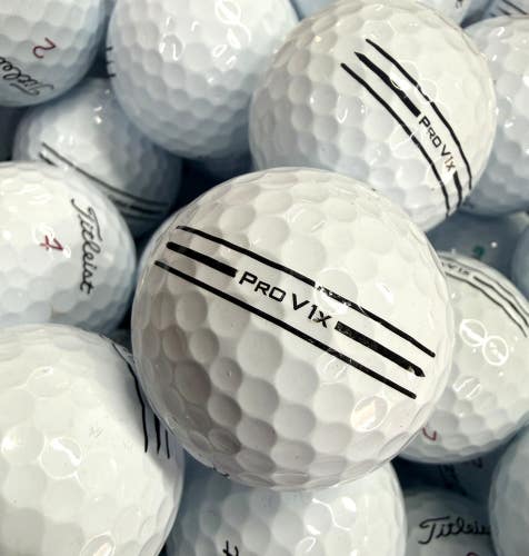12 Near Mint AAAA Titleist Pro V1X Used Golf Balls with Enhanced Alignment Lines