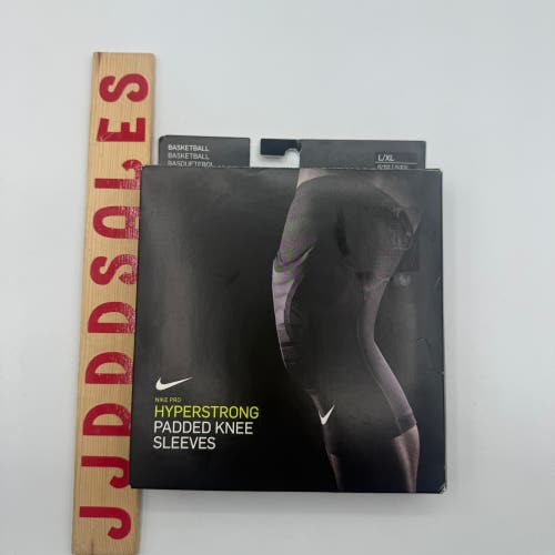 Nike Pro Hyperstrong Padded Knee Sleeves Black Large / X-Large NIB
New