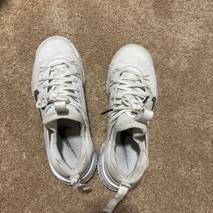 White Unisex Size M 9.0 (W 10.0) Adult Nike Huarache 9 Elite Low Low Top (Used)
