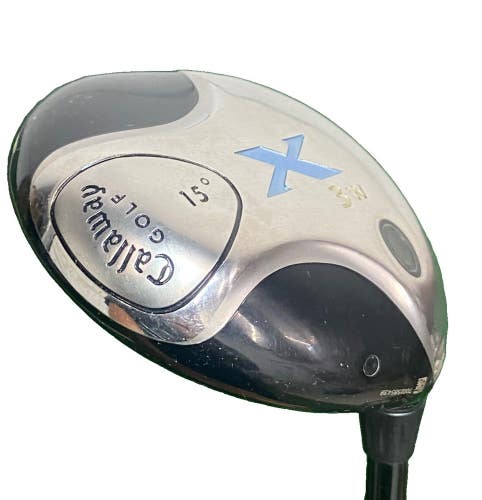 Callaway Golf X 3 Wood 15* RH 55g Fujikura Gems Ladies Graphite 42" New Grip