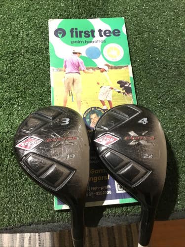 Tour Edge Exotics XCG6 Hybrids Set (3H & 4H) Seniors Graphite Shafts (READ)