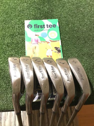 Tour Edge Left Handed Ladies COMP LX U.C. Irons Set (6-PW-SW) Lift-Off Graphite