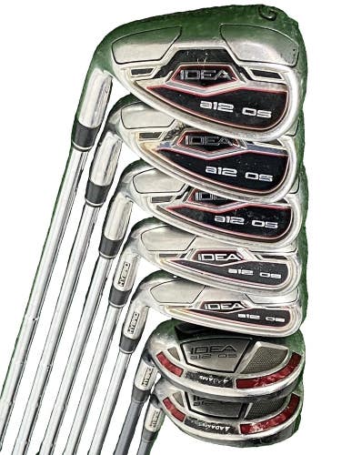 Adams Idea A12 OS Combo Set 5h,6h,7-PW,GW LH Men's Stiff Flex Nice Factory Grips
