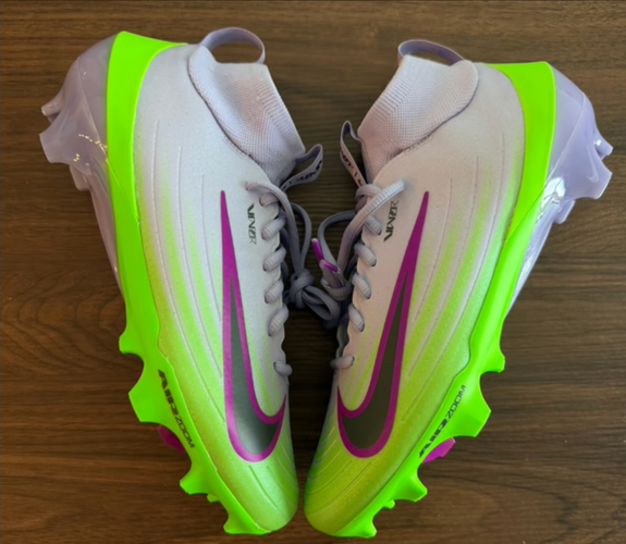 Size 9.5 - Nike Vapor Pro 1 Football Cleats Green Purple IB8250-500 Men's