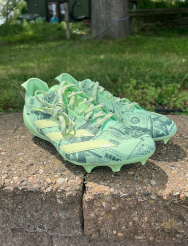 Adidas Adizero Electric II Currency Neutral Green Football Cleats JQ3980 Sz 8.5