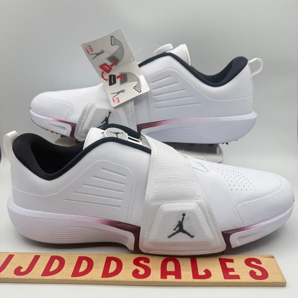 Nike Air Jordan Rev Golf Shoes White Black Team Red FV6338-104 Nike Golf Air Jordan Rev Shoes - White/Black/Team Red 104  main image 2