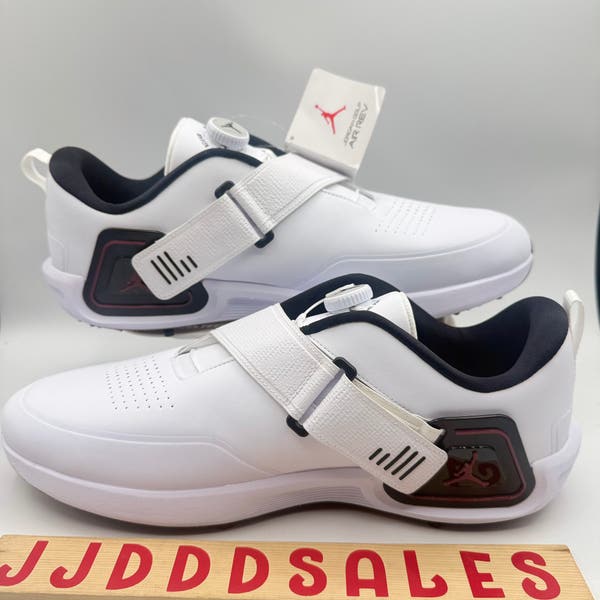 Nike Air Jordan Rev Golf Shoes White Black Team Red FV6338  display picture 1