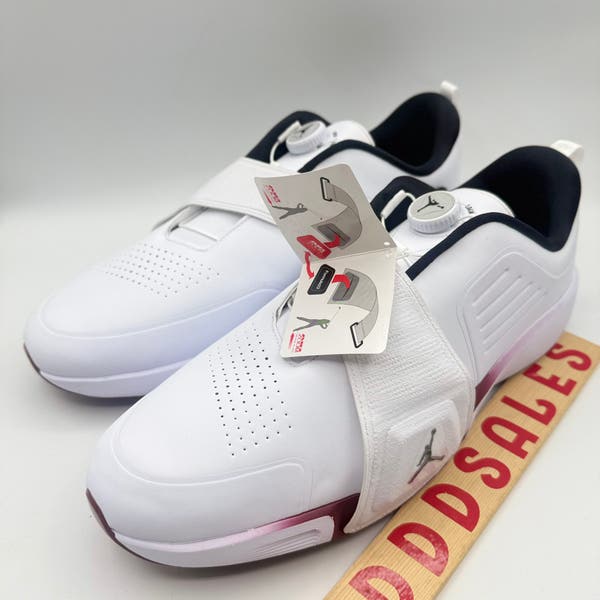 Nike Air Jordan Rev Golf Shoes White Black Team Red FV6338  display picture 3