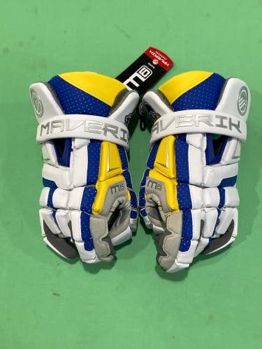 NEW Large Maverik M6 Lacrosse Gloves 13" | UNIVERSITY OF DELEWARE PLAYER ISSUED