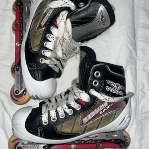Tour Redline 5000 Inline Goalie Skates Size 5 (Needs New Wheels) Great Condition