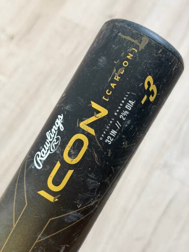 2023 Rawlings Icon Composite BBCOR Bat (-3) 29 oz 32"