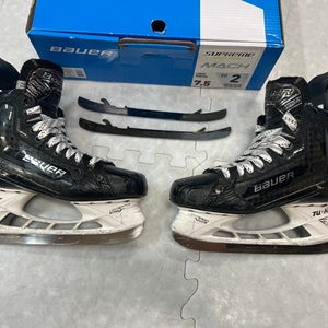 Bauer Supreme Mach Hockey Skates 7.5 Fit 2 w/ 2 sets of blades(Used)