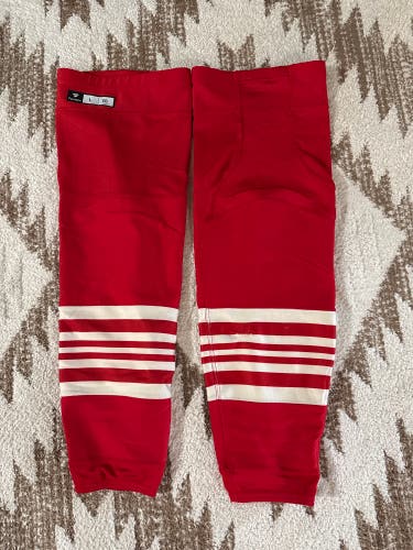 Detroit Red Wings Game Worn Centennial Socks