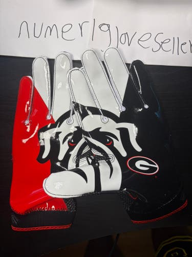 Black Georgia Bulldogs XXL Adult Nike Superbad Gloves (New)