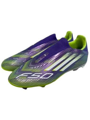 New Adidas F50 League FG Mens 10 Soccer Cleats Purple/Green 11692-S000155360