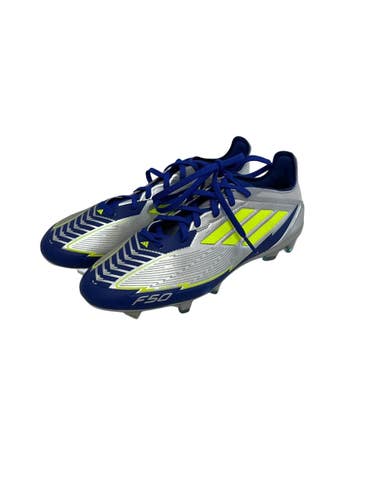 New Adidas F50 League Messi Mens 7 Soccer Cleats Silver/Blue 11692-S000155357