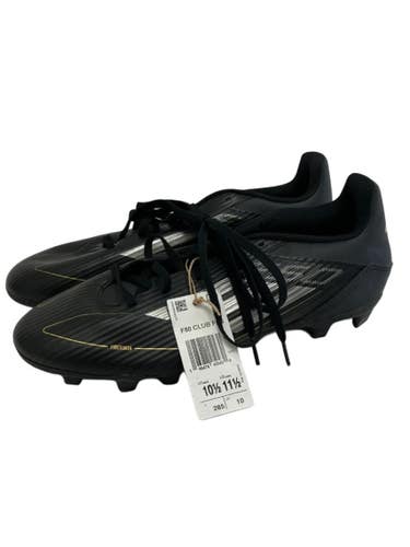 New Adidas F50 Club Mens 10.5 Soccer Cleats Black And Gold 11692-S000155350