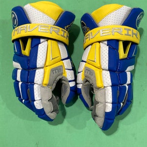 Used Large Maverik M6 Lacrosse Gloves 13" | UNIVERSITY OF DELEWARE PLAYER ISSUED