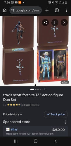 TRAVIS SCOTT ASTROWORLD FORTNITE FIGURES BNIB