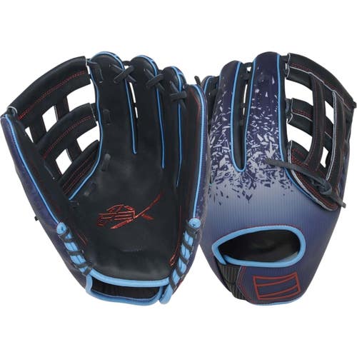 Used Rawlings REV3039-6N BB/SB Glove RH Throw Black And Navy Blue 12 3/4" 11835-S000211014