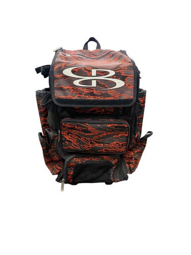 Used BoomBah BOOMBAH WHEELED BAG BB/SB Player Wheeled Bag Black And Orange 11835-S000211088