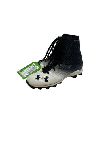 Used Under Armour HIGHLIGHT RM Jr FB Cleats Black And White Junior 05 11692-S000155135