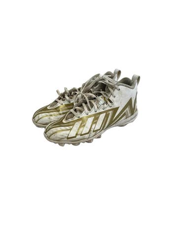 Used Adidas FREAK Adult FB Cleats White And Gold Senior 7.5 11692-S000155162