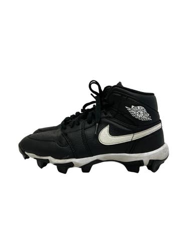 Used Nike JORDAN 1 MID Jr FB Cleats Black And White Junior 06 11692-S000155201