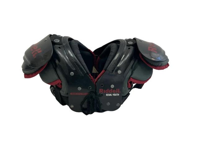 Used Riddell RIVAL YOUTH FB Shoulder Pads Black SM 11692-S000155200