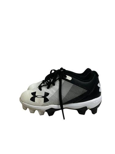 Used Under Armour LEADOFF LOW BB/SB Cleats Black And White Youth 10.0 11692-S000155245