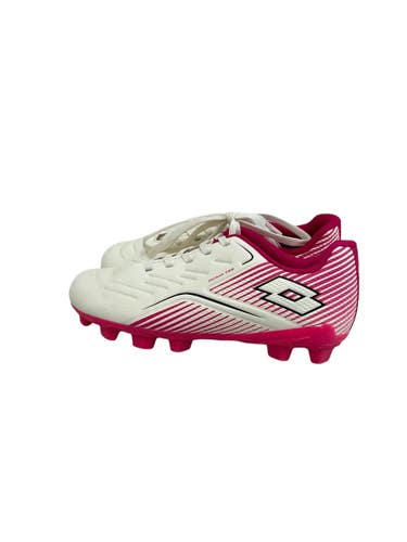 Used Lotto Soccer Cleats White And Pink Youth 12.0 11692-S000155261